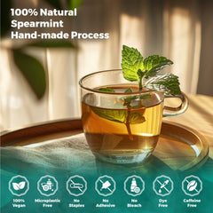 Lavitali, Spearmint Leaves Tea Bag | 100% Pure Herbal Tea | Caffeine-Free, Antioxidant-Rich, Eco-Friendly Filter Bag | Daily Natural Botanical, Hot or Iced Herbal Infusion