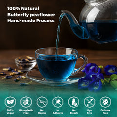 Lavitali, Butterfly Pea Flower Tea | 100% Pure Herbal Tea | Caffeine-Free, Antioxidant-Rich, Eco-Friendly Filter Bag | Daily Natural Botanical, Hot or Iced Floral Infusion