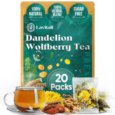 Lavitali, Dandelion Wolfberry Tea | 100% Pure Herbal Tea | Caffeine-Free, Antioxidant-Rich, Eco-Friendly Filter Bag | Daily Natural Botanical, Hot or Iced Herbal Infusion