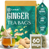 Lavitali, Ginger Tea Bags | 100% Pure Herbal Tea | Caffeine-Free, No Sugar, Eco-Friendly Filter Bags | Daily Natural Botanical, Hot or Iced Herbal Infusion
