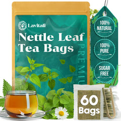 Lavitali, Nettle Leaves Tea Bags | 100% Pure Herbal Tea | Caffeine-Free, Mineral-Rich, Eco-Friendly Filter Bags | Daily Natural Botanical, Hot or Iced Herbal Infusion