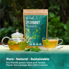 Lavitali, Spearmint Leaves Tea Bag | 100% Pure Herbal Tea | Caffeine-Free, Antioxidant-Rich, Eco-Friendly Filter Bag | Daily Natural Botanical, Hot or Iced Herbal Infusion