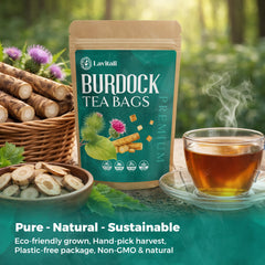 Lavitali, Burdock Root Tea Bags | 100% Pure Herbal Tea | Caffeine-Free, Antioxidant-Rich, Eco-Friendly Filter Bag | Daily Natural Botanical, Hot or Iced Herbal Infusion