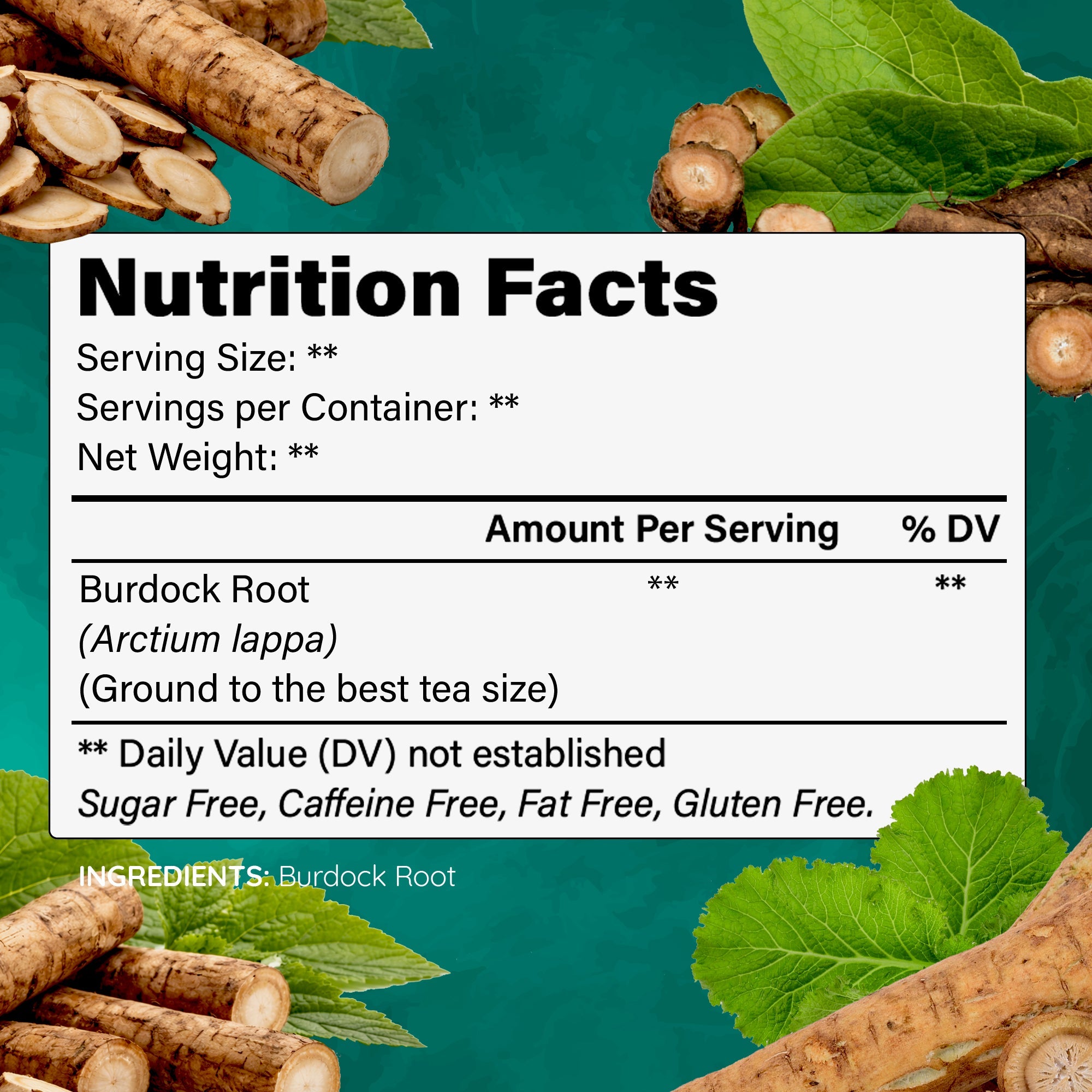 Lavitali, Burdock Root Tea Bags | 100% Pure Herbal Tea | Caffeine-Free, Antioxidant-Rich, Eco-Friendly Filter Bag | Daily Natural Botanical, Hot or Iced Herbal Infusion