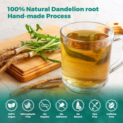 Lavitali, Dandelion Tea Bags | 100% Pure Herbal Tea | Caffeine-Free, Eco-Friendly Filter Bag | Daily Natural Botanical, Hot or Iced Herbal Infusion