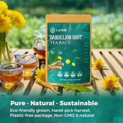 Lavitali, Dandelion Tea Bags | 100% Pure Herbal Tea | Caffeine-Free, Eco-Friendly Filter Bag | Daily Natural Botanical, Hot or Iced Herbal Infusion
