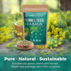 Lavitali, Fennel Tea Bags | 100% Pure Herbal Tea | Caffeine-Free, Natural Essential Oil, Eco-Friendly Filter Bag | Daily Natural Botanical, Hot or Iced Herbal Infusion