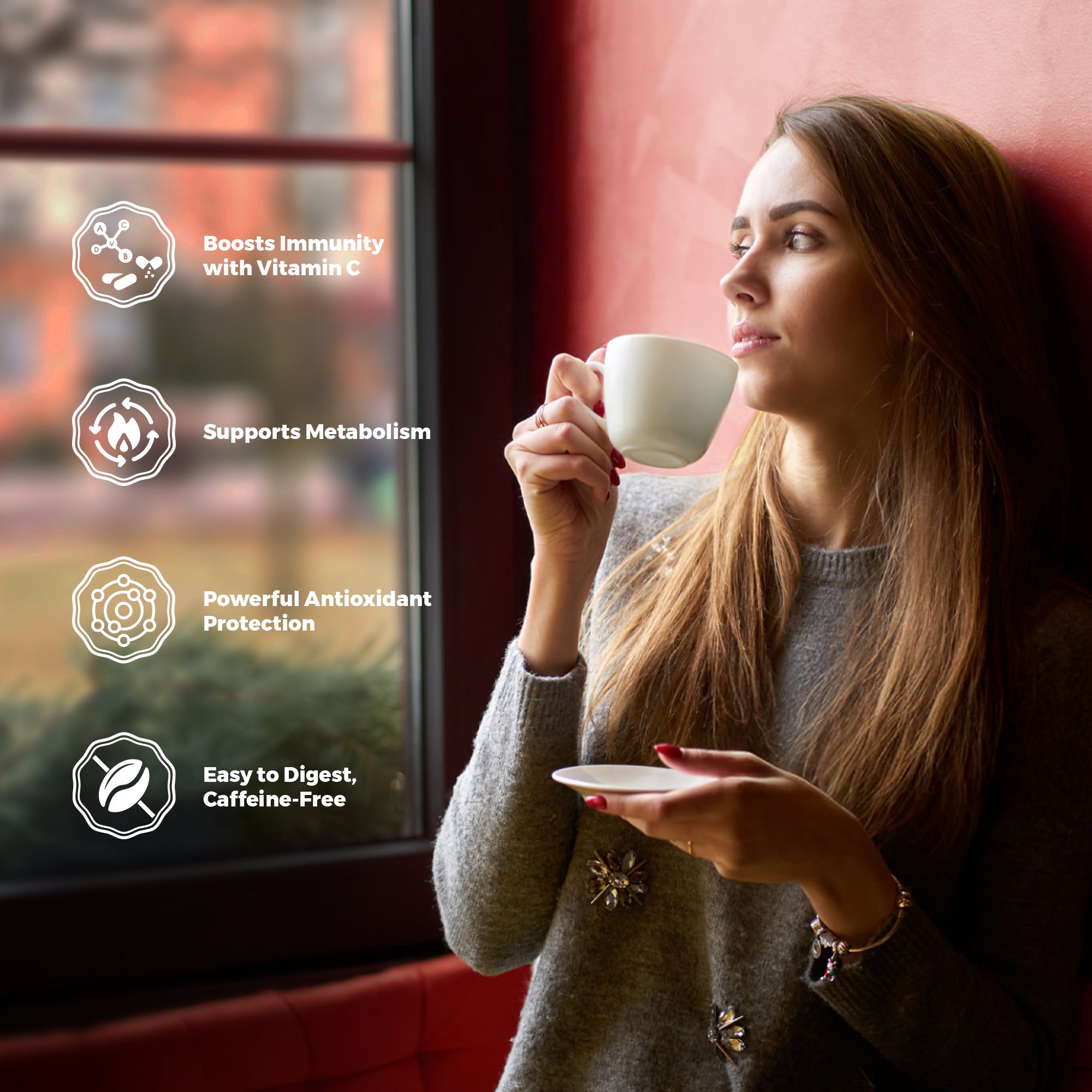 Lavitali, Hibiscus Tea Bags | 100% Pure Herbal Tea | Caffeine-Free, Antioxidant-Rich, Eco-Friendly Filter Bags | Daily Natural Botanical, Hot or Iced Floral Infusion