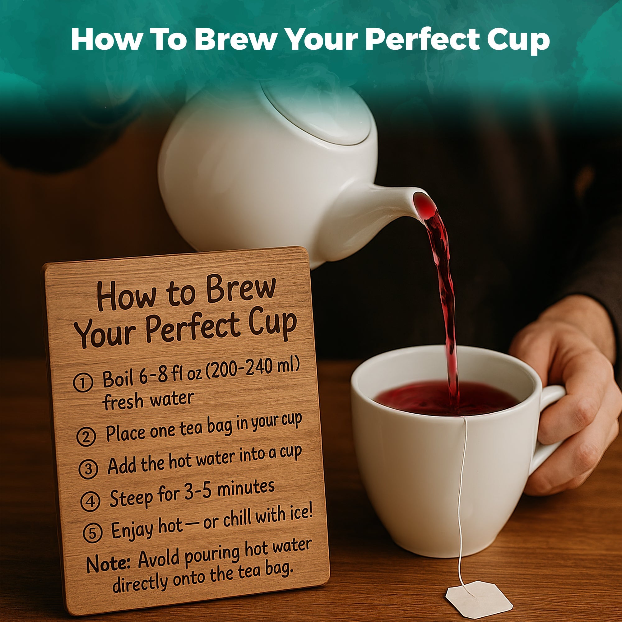 Lavitali, Hibiscus Tea Bags | 100% Pure Herbal Tea | Caffeine-Free, Antioxidant-Rich, Eco-Friendly Filter Bags | Daily Natural Botanical, Hot or Iced Floral Infusion